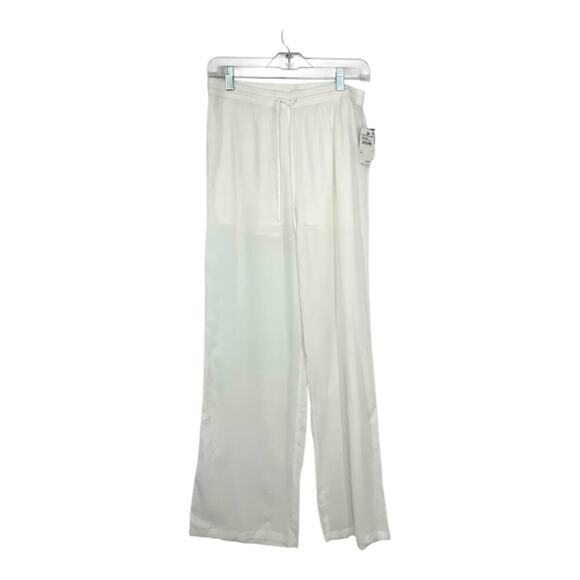 Abound Wide Leg Cotton Gauze Pants In White Brilliant Size Medium NWT $30 MSRP - Picture 3 of 9